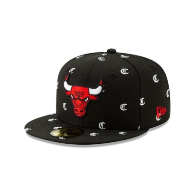 Sapca New Era Chicago Bulls NBA Team Initial 59FIFTY Fitted - Negrii